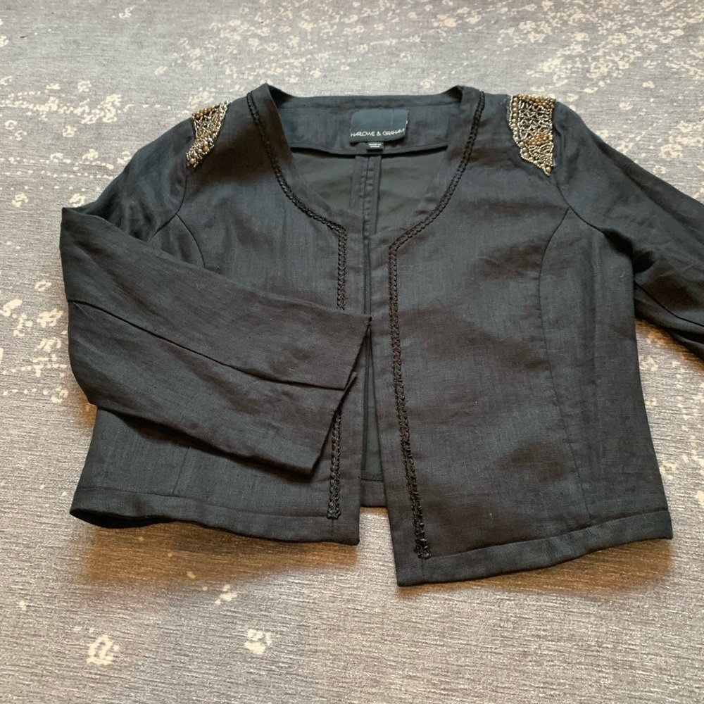 Harlowe & Graham linen blazer